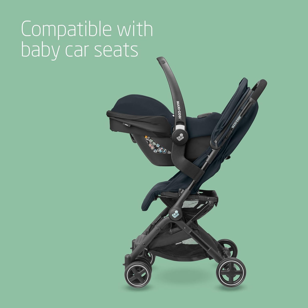 Ultra Lightweight Compact Pushchair with Automatic Fold & Lie-Flat Seat - Graphite
