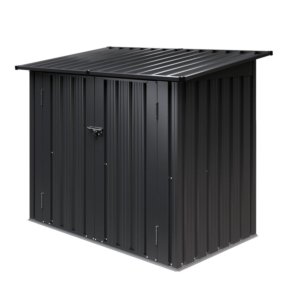 4.7 x 2.9ft Metal Garden Storage Shed with Front & Lift-Up Top Doors