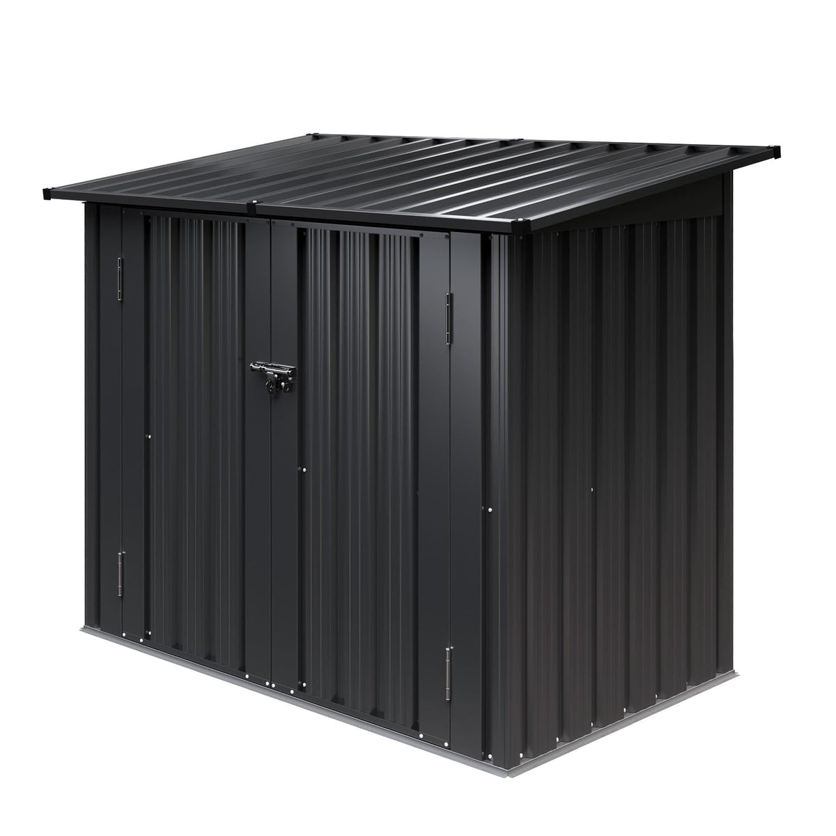 4.7 x 2.9ft Metal Garden Storage Shed with Front & Lift-Up Top Doors