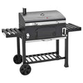 XXL Charcoal Smoker Barbecue with Adjustable Coal Tray & Thermometer