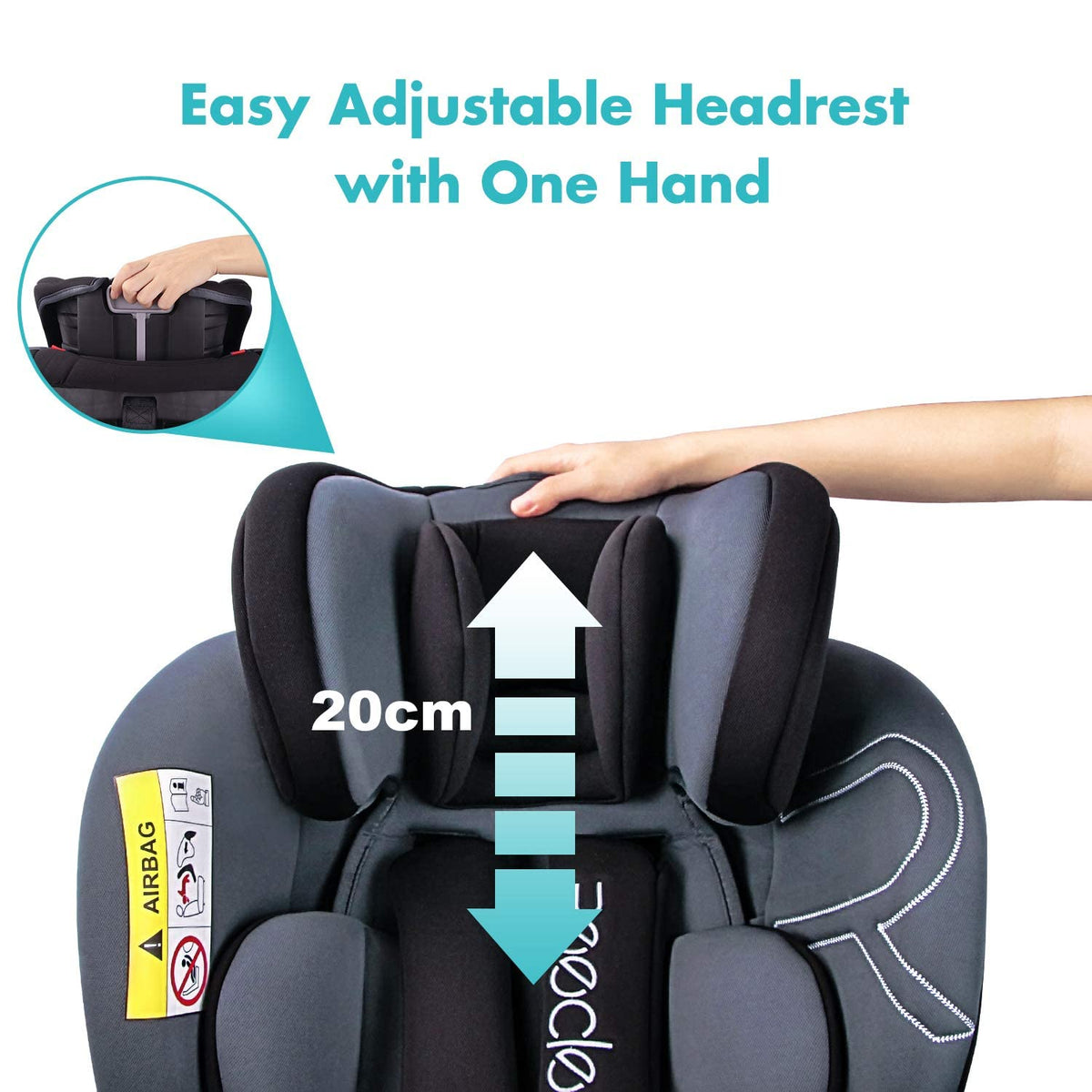 360° Swivel Baby & Child Car Seat with ISOFIX, 0-36kg