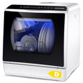 Compact Table Top Dishwasher with 6 Programs, 5L Water Tank & Auto Drying