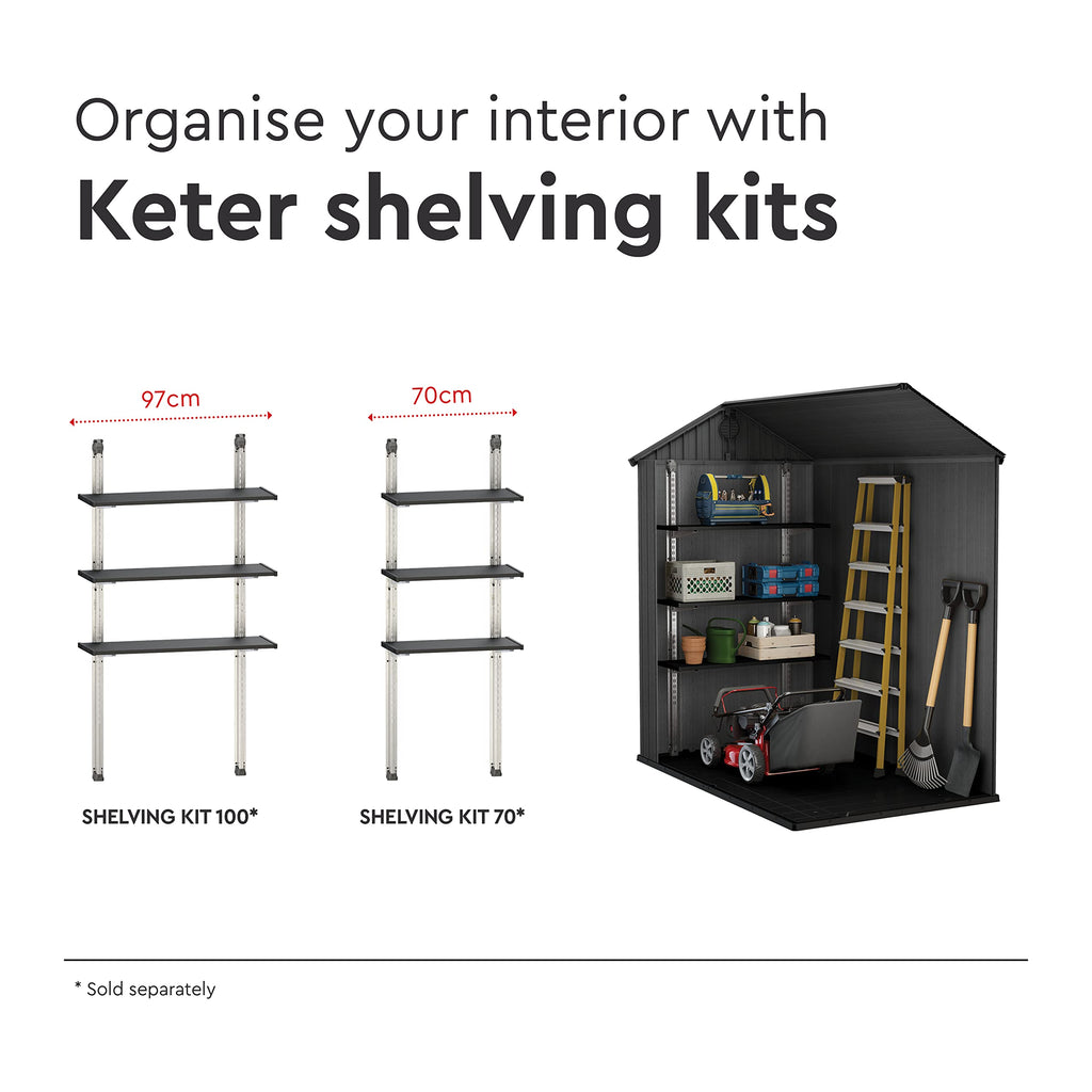 6 x 4ft Apex Garden Storage Shed with Floor, Window & Ventilation