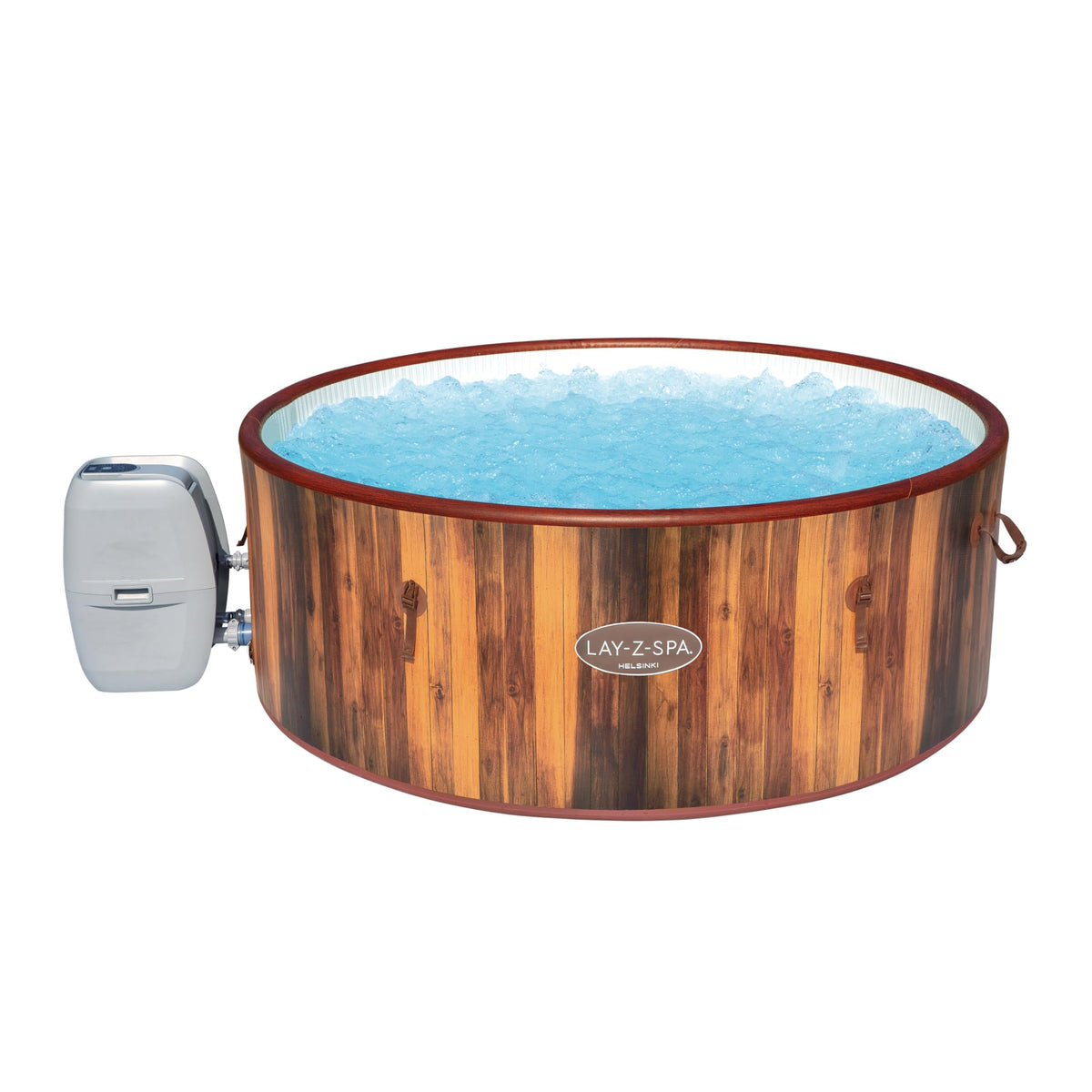 5-7 Person Round Inflatable Hot Tub with WiFi Control & 180 Air Jets