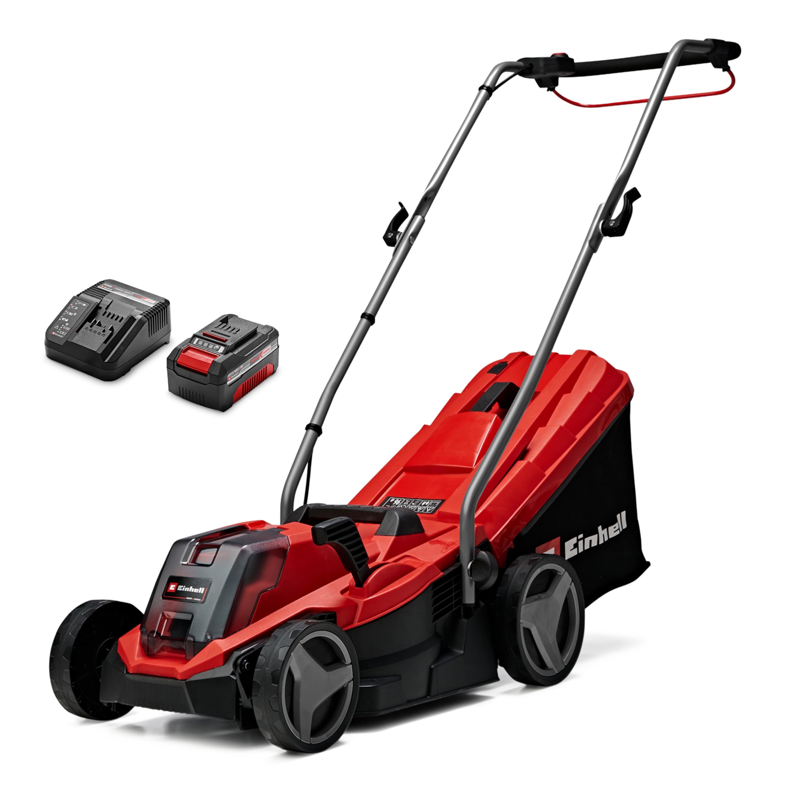 18V Brushless Cordless Lawn Mower with 33cm Cutting Width, Battery & Charger