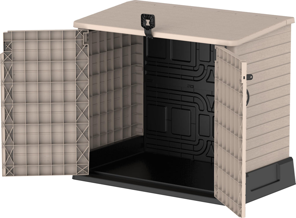 850L Outdoor Garden Storage Shed with Lift-Up Lid & Double Doors