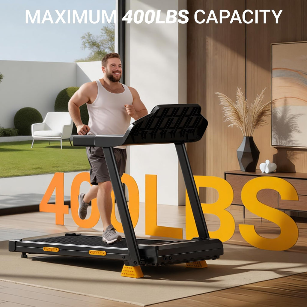 Folding Treadmill with 16% Incline, 3HP Motor, 12km/h Speed & Multi-Function Display