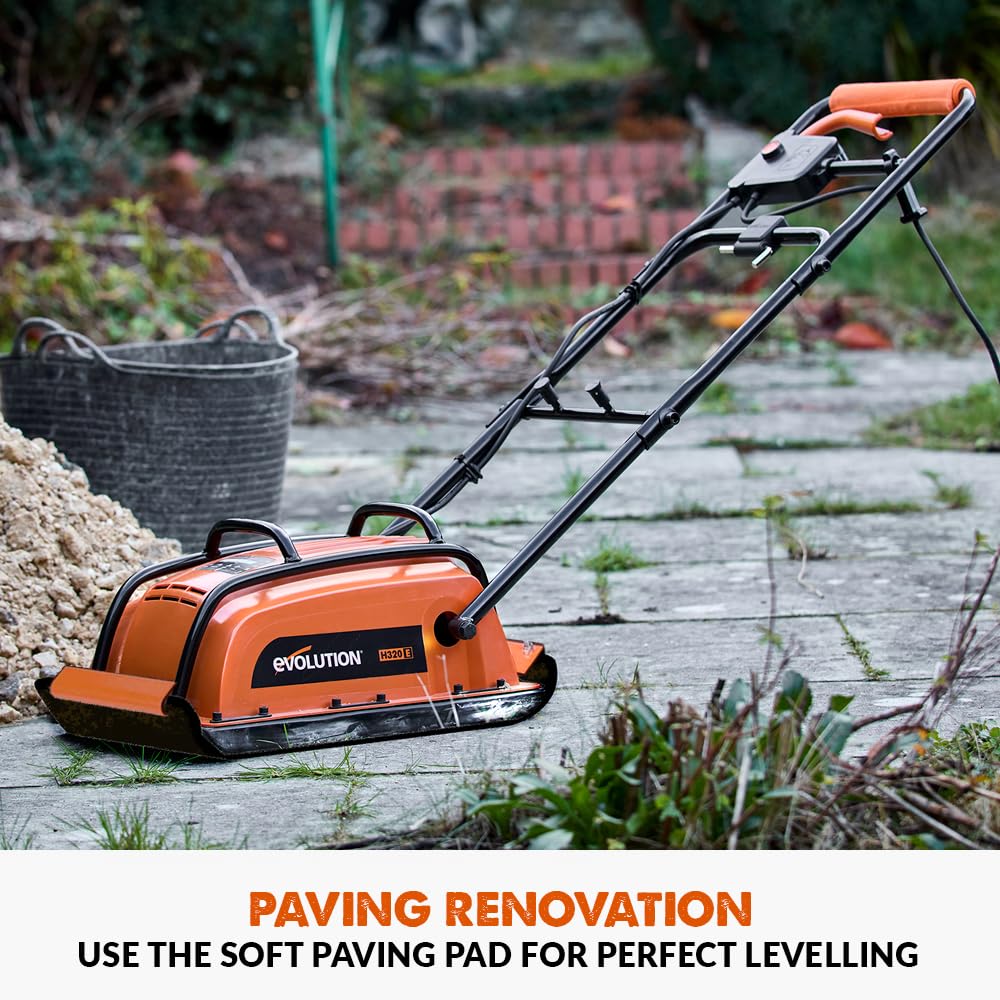 Electric Plate Compactor with 5kN Compaction Force for Paving, Soil & Landscaping
