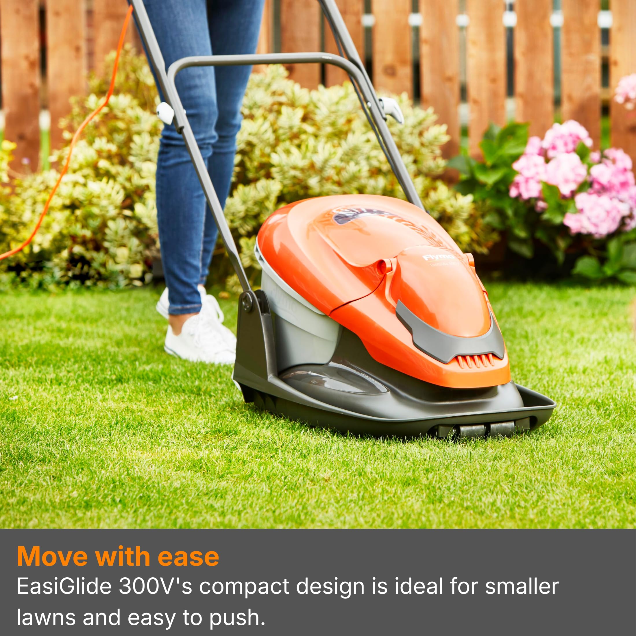 1800W Electric Hover Lawn Mower with 36cm Cutting Width & 26L Grass Box