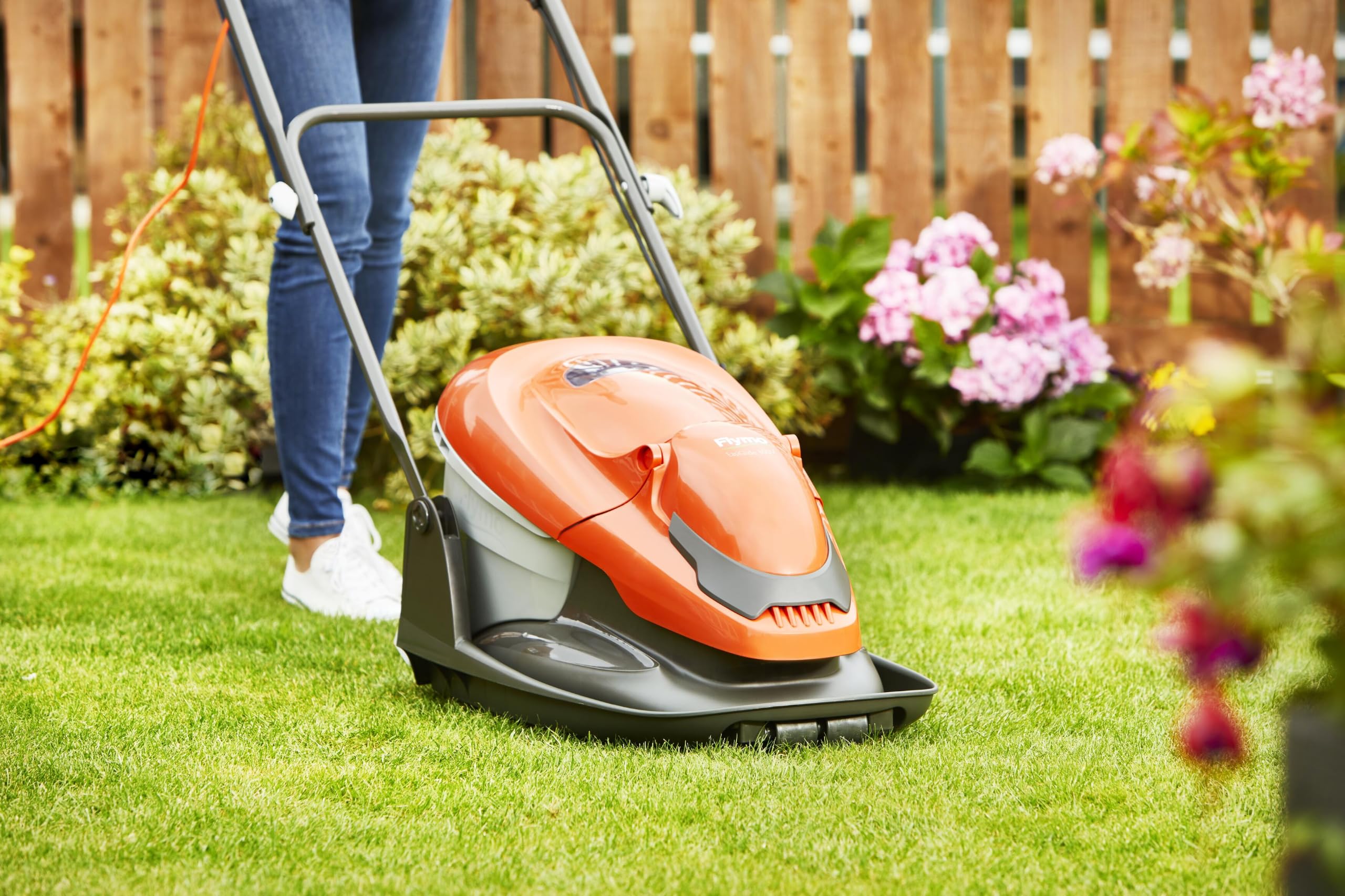 1800W Electric Hover Lawn Mower with 36cm Cutting Width & 26L Grass Box