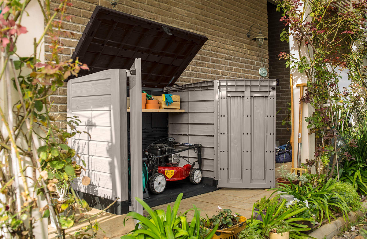 1200L Outdoor Garden Storage Shed with Lift-Up Lid & Double Doors