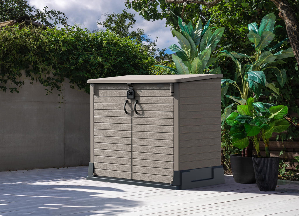 850L Outdoor Garden Storage Shed with Lift-Up Lid & Double Doors