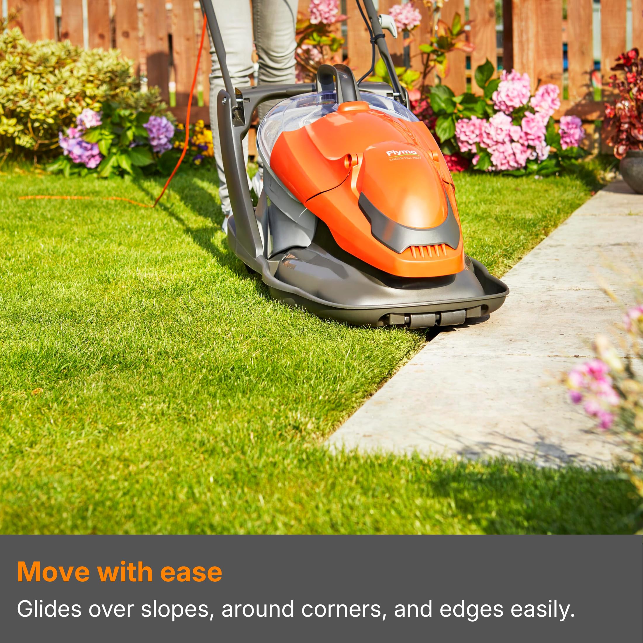 2000W Electric Hover Lawn Mower with 36cm Cutting Width & 26L Grass Collector