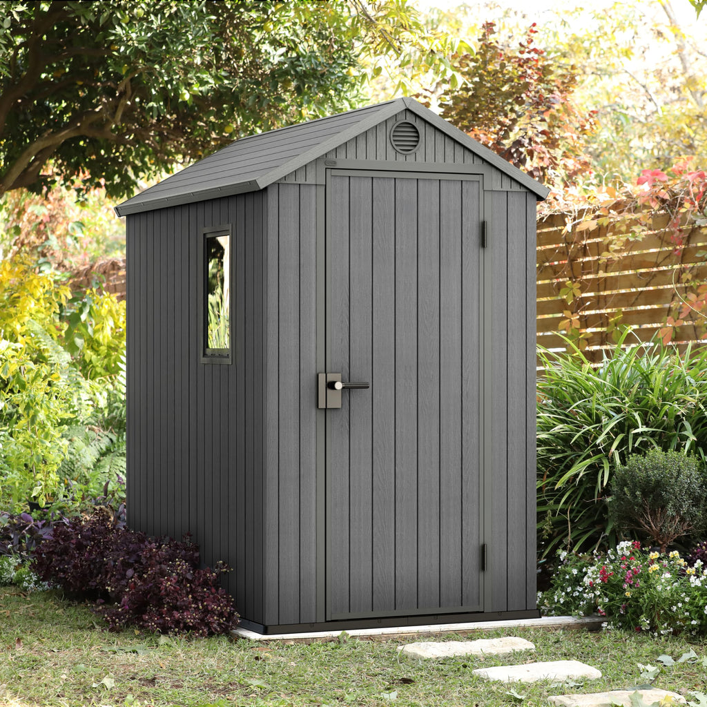 6 x 4ft Apex Garden Storage Shed with Floor, Window & Ventilation