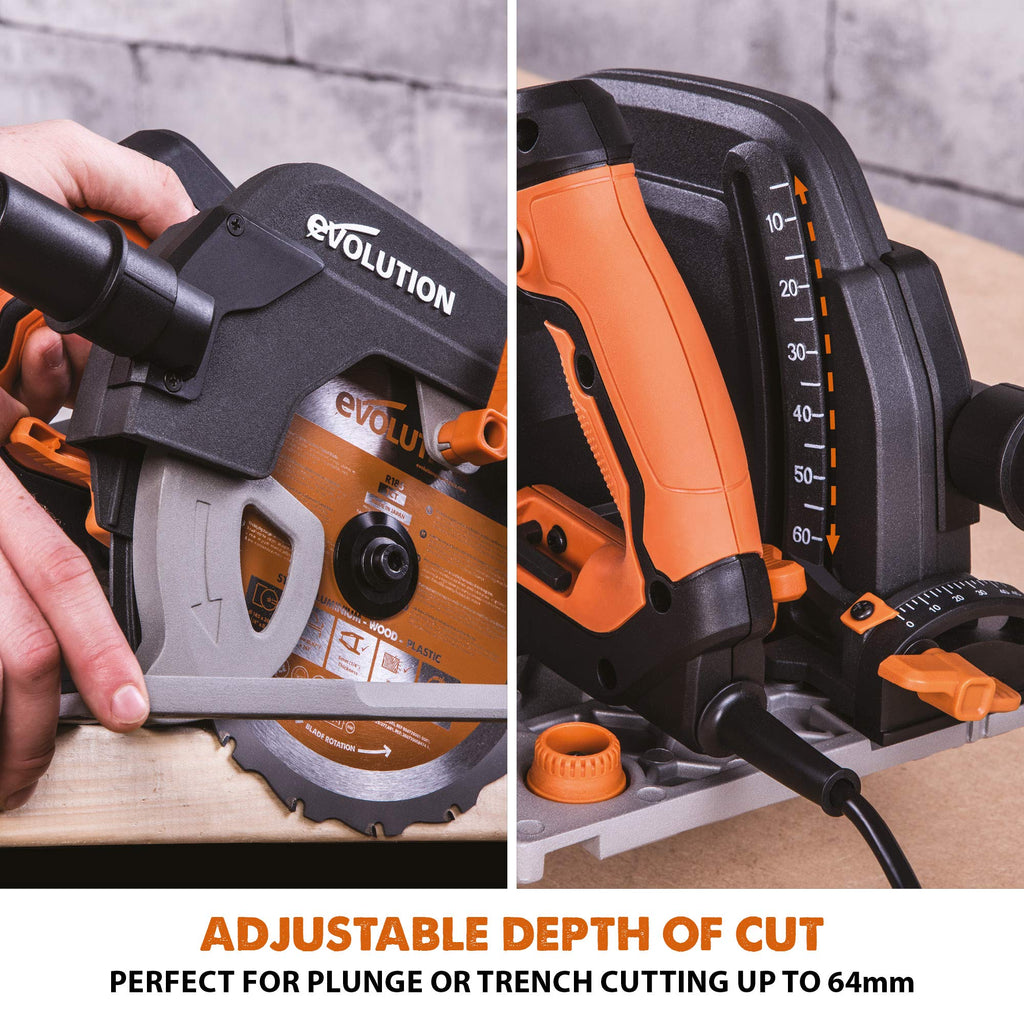 185mm 1600W Multi-Material Circular Saw with 1020mm Guide Track